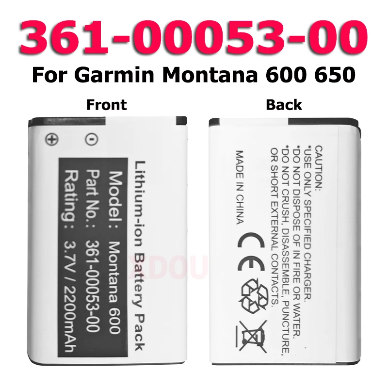 XDOU New Arrival 2700mAh 361-00053-00 361 Battery For Garmin Montana 600 600T 610 650 650T VIRB GPS Alpha 100 010-11654-03
XDOU New Arrival 2700mAh 361-00053-00 361 Battery For Garmin Montana 600 600T 610 650 650T VIRB GPS Alpha 100 010-11654-03
