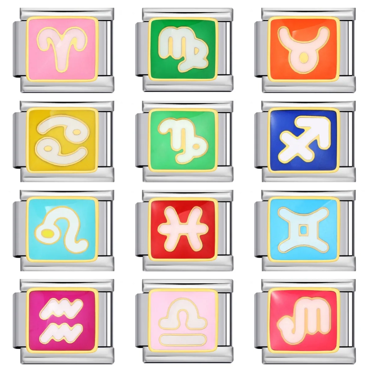 Простой итальянский модульный браслет с 12 созвездиями из титановой стали, эластичный браслет «сделай сам»
Простой итальянский модульный браслет с 12 созвездиями из титановой стали, эластичный браслет «сделай сам»