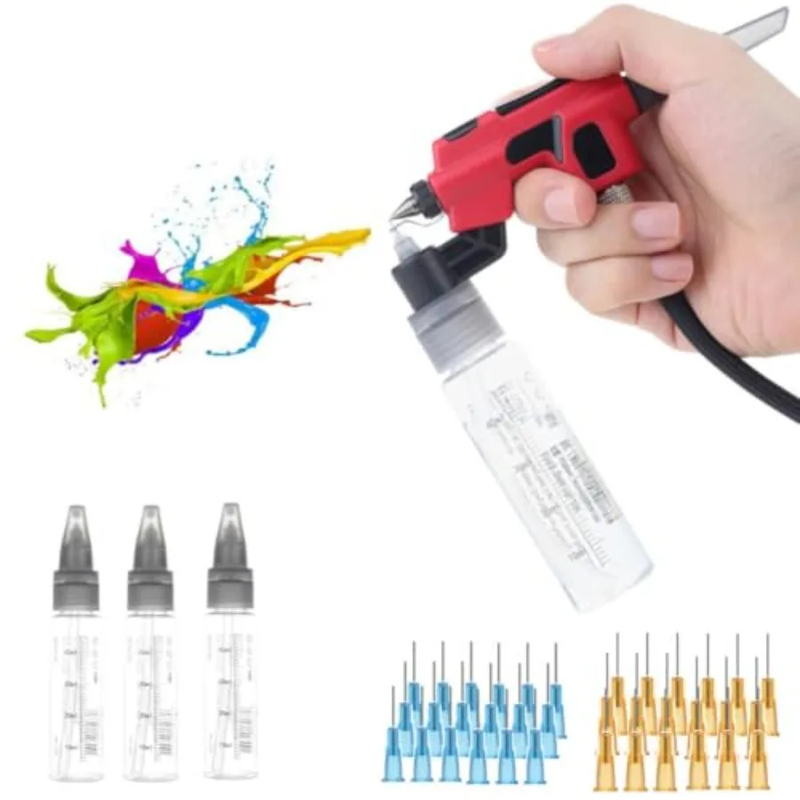 No-Clean Airbrush Kit with Disposable Nozzle 50pcs x 0.3mm and 50pcs x 0.5mm,Wash-Free Airbrush Set with Marker Rack Easy to Sp
No-Clean Airbrush Kit with Disposable Nozzle 50pcs x 0.3mm and 50pcs x 0.5mm,Wash-Free Airbrush Set with Marker Rack Easy to Sp
