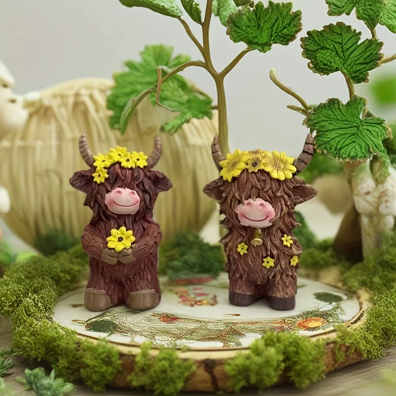 Christmas highland cow holiday decoration statue scottish Adorable Highland Cow Resin Figurine with Flower spring home decor
Christmas highland cow holiday decoration statue scottish Adorable Highland Cow Resin Figurine with Flower spring home decor