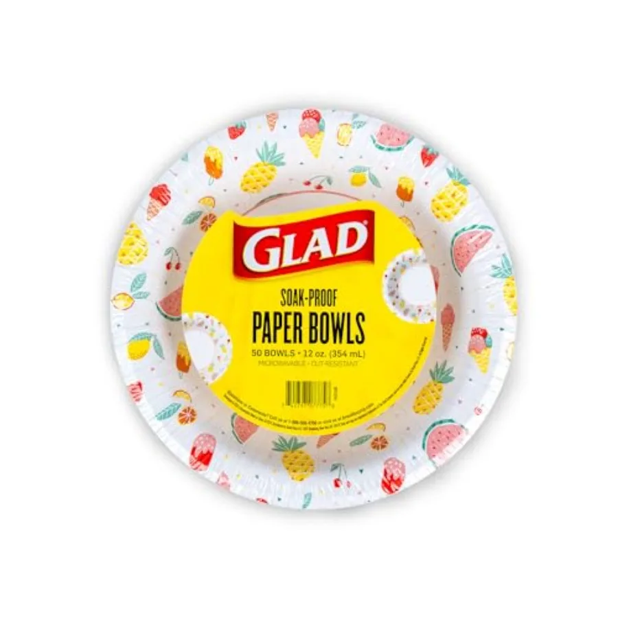 Round Disposable Paper Bowls, Picnic Design - Heavy Duty, Soak-Proof, Cut-Resistant, Microwavable Paper Bowls for All Foods, Da
Round Disposable Paper Bowls, Picnic Design - Heavy Duty, Soak-Proof, Cut-Resistant, Microwavable Paper Bowls for All Foods, Da