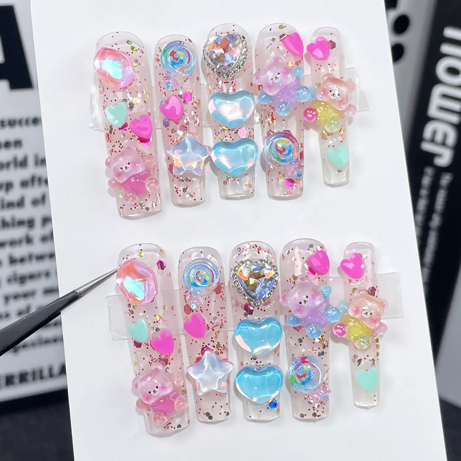 10Pcs Fake Nails Transparent Design Lightweight Comfortable Fit for Party Daily Use
10Pcs Fake Nails Transparent Design Lightweight Comfortable Fit for Party Daily Use