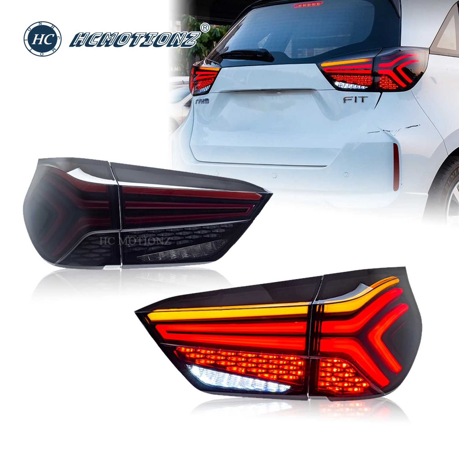 HCMOTIONZ Tail Lights for Honda Fit 2020-2024 Jazz 4th Gen LED Back Lamps Assembly Animation DRL Lighting System
HCMOTIONZ Tail Lights for Honda Fit 2020-2024 Jazz 4th Gen LED Back Lamps Assembly Animation DRL Lighting System