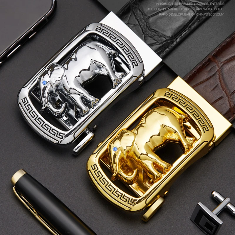 Famous Brand Belt Men Golden Elephant Automatic Buckle Head Belts Men's Cowhide Belt Men’s Designer Belts belt for men
Famous Brand Belt Men Golden Elephant Automatic Buckle Head Belts Men's Cowhide Belt Men’s Designer Belts belt for men