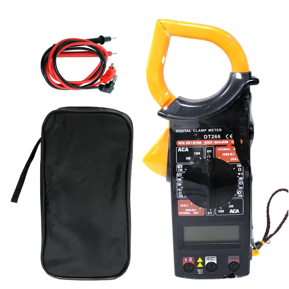 DT266 True RMS Digital Clamp Meter AC DC Current Voltage Multimeter Tester
DT266 True RMS Digital Clamp Meter AC DC Current Voltage Multimeter Tester