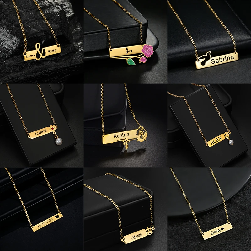Auxauxme Custom Name Necklace for Women Multi-style Classic Personalized Engrave Letters Nameplate Pendant Collar Jewelry Gifts
Auxauxme Custom Name Necklace for Women Multi-style Classic Personalized Engrave Letters Nameplate Pendant Collar Jewelry Gifts