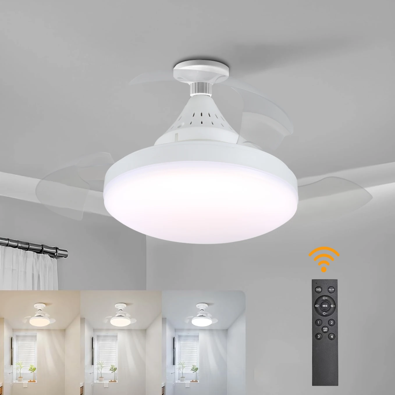 LED Ceiling Ceiling Ceiling Fan Light E27 Home Lighting Mute Motor LED Ceiling Light Invisible Fan Leaf Suitable for Indoor Use
LED Ceiling Ceiling Ceiling Fan Light E27 Home Lighting Mute Motor LED Ceiling Light Invisible Fan Leaf Suitable for Indoor Use
