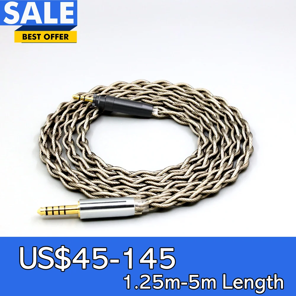 99% Pure Silver + Graphene Silver Plated Shield Earphone Cable For Shure SRH440A SRH840A Headphone LN008476
99% Pure Silver + Graphene Silver Plated Shield Earphone Cable For Shure SRH440A SRH840A Headphone LN008476