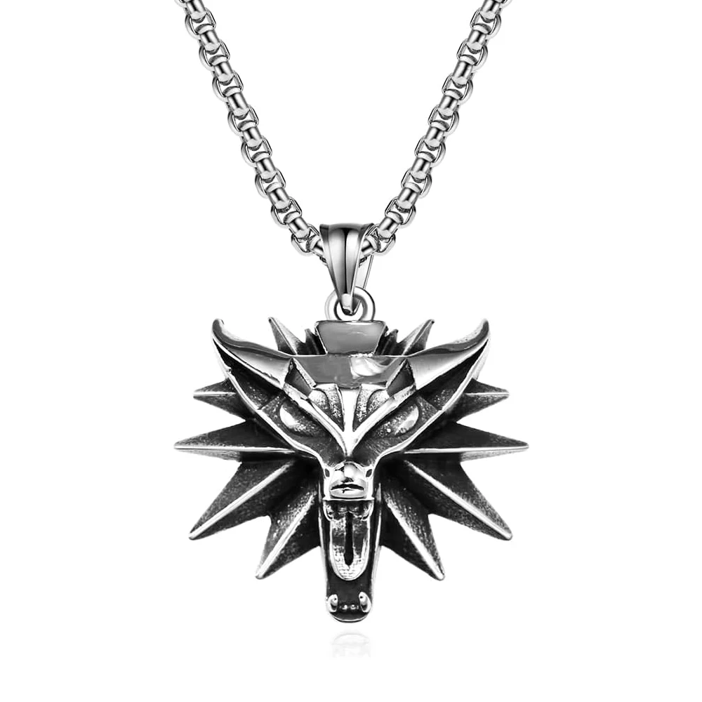 Wolf Head Pendant Stainless Steel For Men Punk Hip Hop Jewelry Geralt Of Rivia Slavic Viking Necklace For My Boyfriend
Wolf Head Pendant Stainless Steel For Men Punk Hip Hop Jewelry Geralt Of Rivia Slavic Viking Necklace For My Boyfriend
