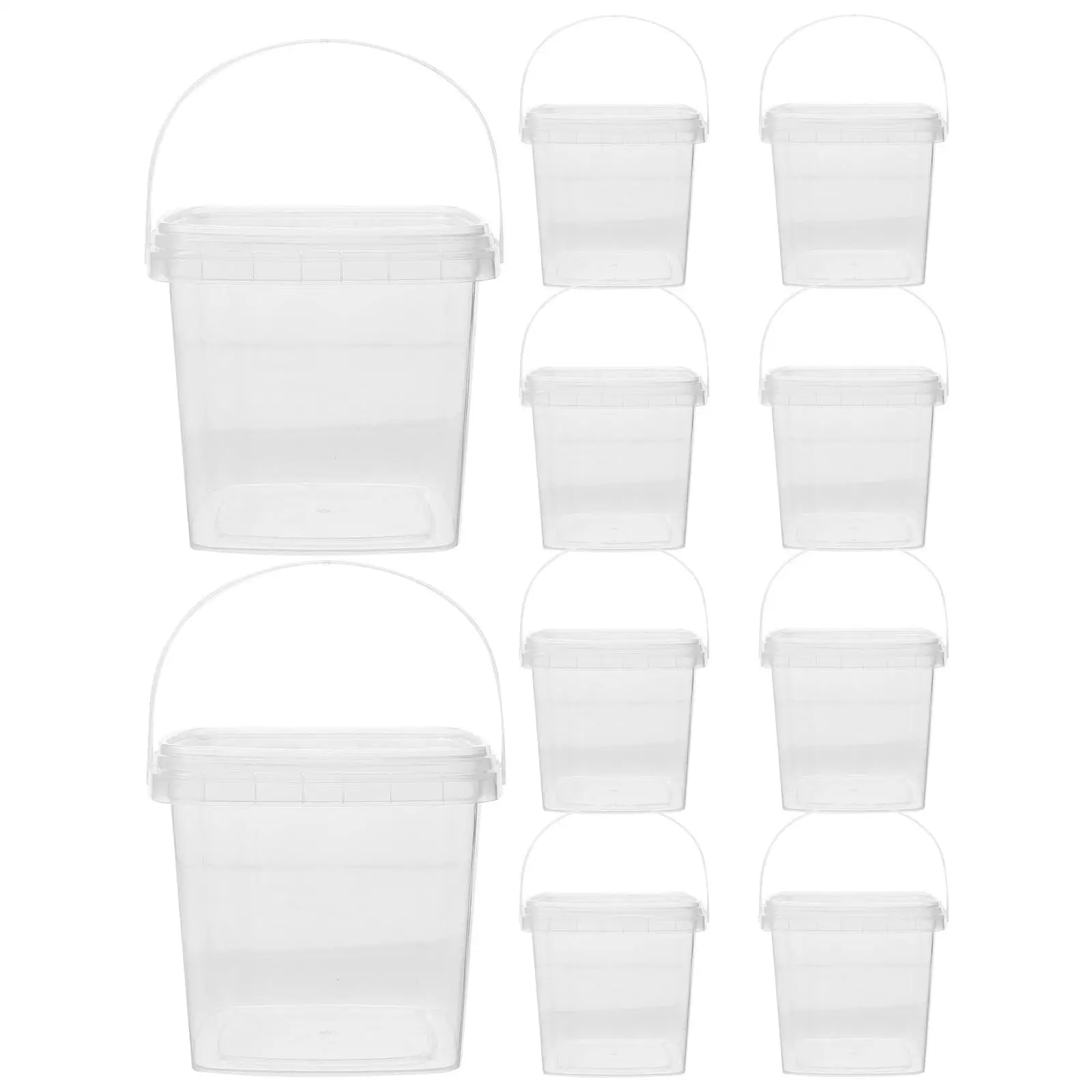 10 Pcs Square Bucket Lid Ice Cream Storage Mini Container Tubs Small Reusable Containers Kitchen Cup Non Stick Smooth
10 Pcs Square Bucket Lid Ice Cream Storage Mini Container Tubs Small Reusable Containers Kitchen Cup Non Stick Smooth
