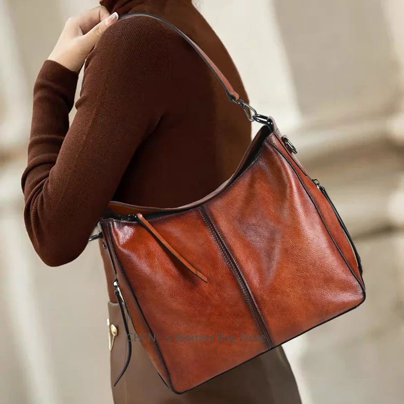 2025 New Retro Genuine Leather Women Bag Solid Color Versatile Soft Real Cowhide Shoulder & Crossbody Bags
2025 New Retro Genuine Leather Women Bag Solid Color Versatile Soft Real Cowhide Shoulder & Crossbody Bags