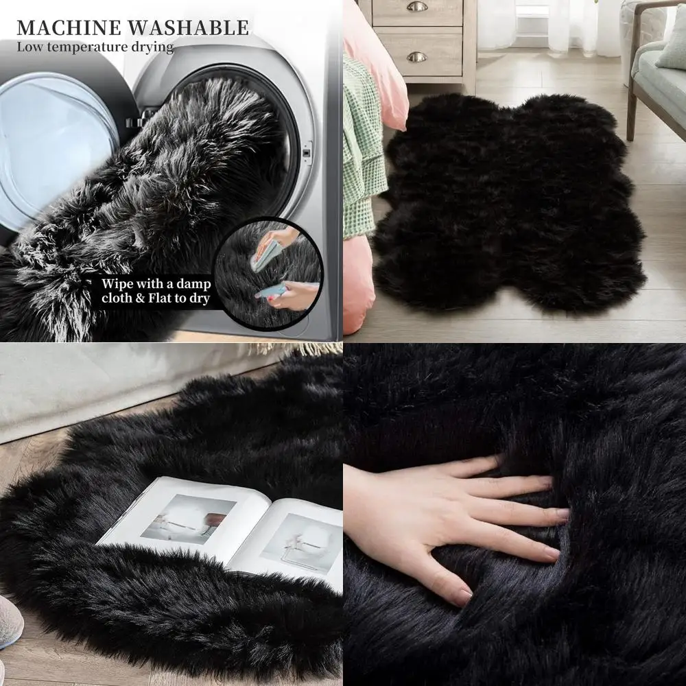Washable Faux Fur Sheepskin Area Rug, 4x6 for Bedroom and Living Room
Washable Faux Fur Sheepskin Area Rug, 4x6 for Bedroom and Living Room
