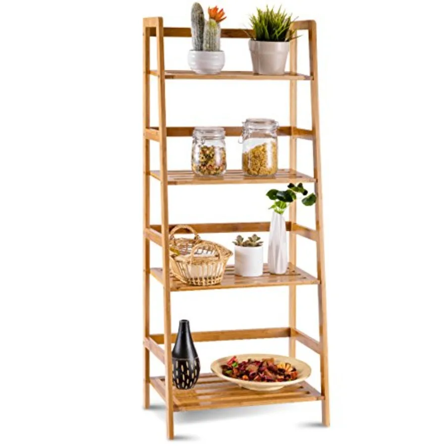 47.5'' Bamboo Ladder Shelf Multifunctional Plant Flower Display Stand Storage Rack Bookcase Bookshelf 4 Tier
47.5'' Bamboo Ladder Shelf Multifunctional Plant Flower Display Stand Storage Rack Bookcase Bookshelf 4 Tier