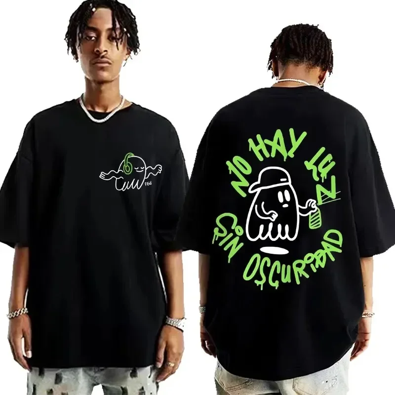 Rapper Feid Ferxxo No Le Temas A La Oscuridad Men's T-shirt 100% cotton vintage T-shirt o neck oversized short-sleeved top
Rapper Feid Ferxxo No Le Temas A La Oscuridad Men's T-shirt 100% cotton vintage T-shirt o neck oversized short-sleeved top