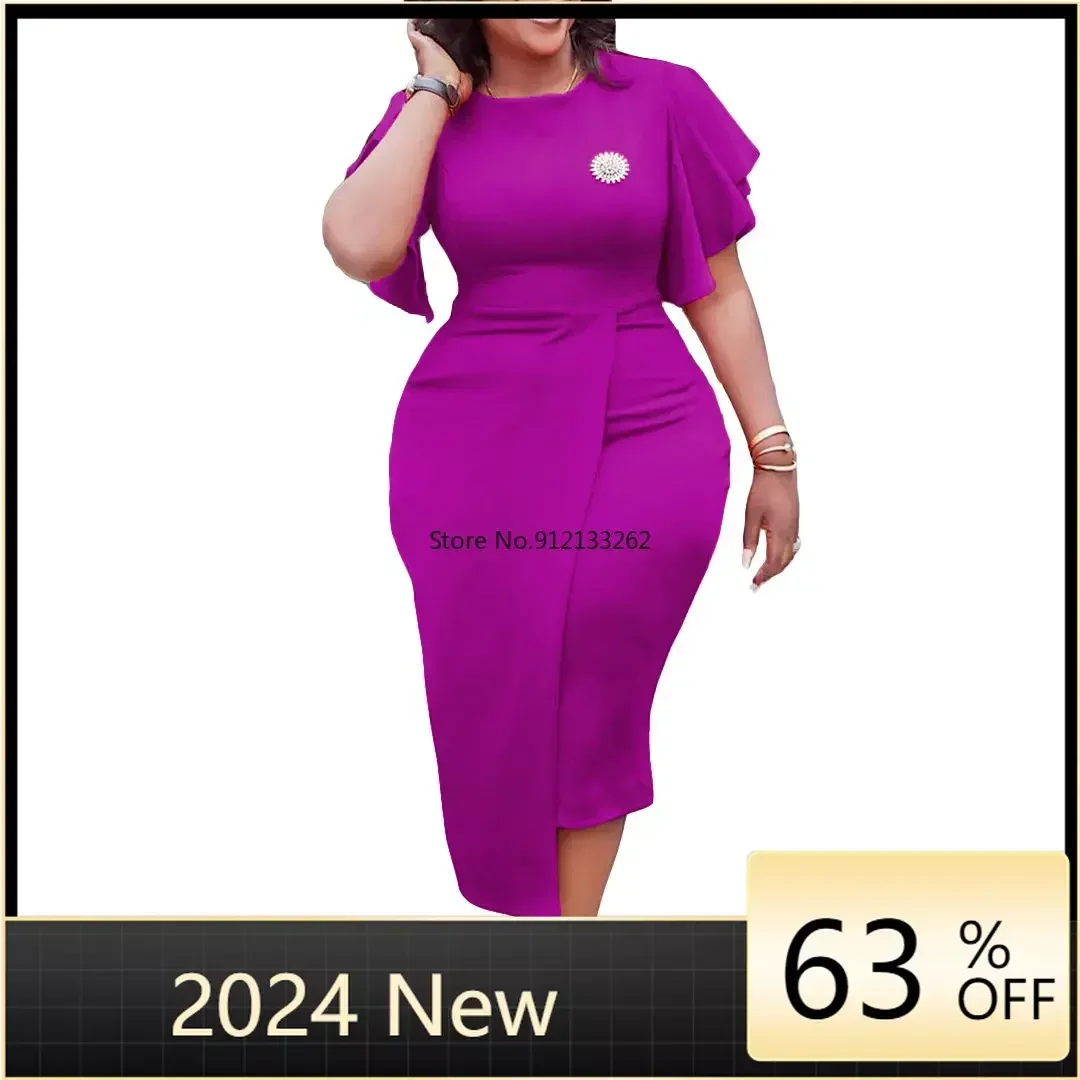 African Dresses for Women Summer Fashion Style African Women Short Sleeve O-neck Solid Color Knee-length Dress African Clothes
African Dresses for Women Summer Fashion Style African Women Short Sleeve O-neck Solid Color Knee-length Dress African Clothes