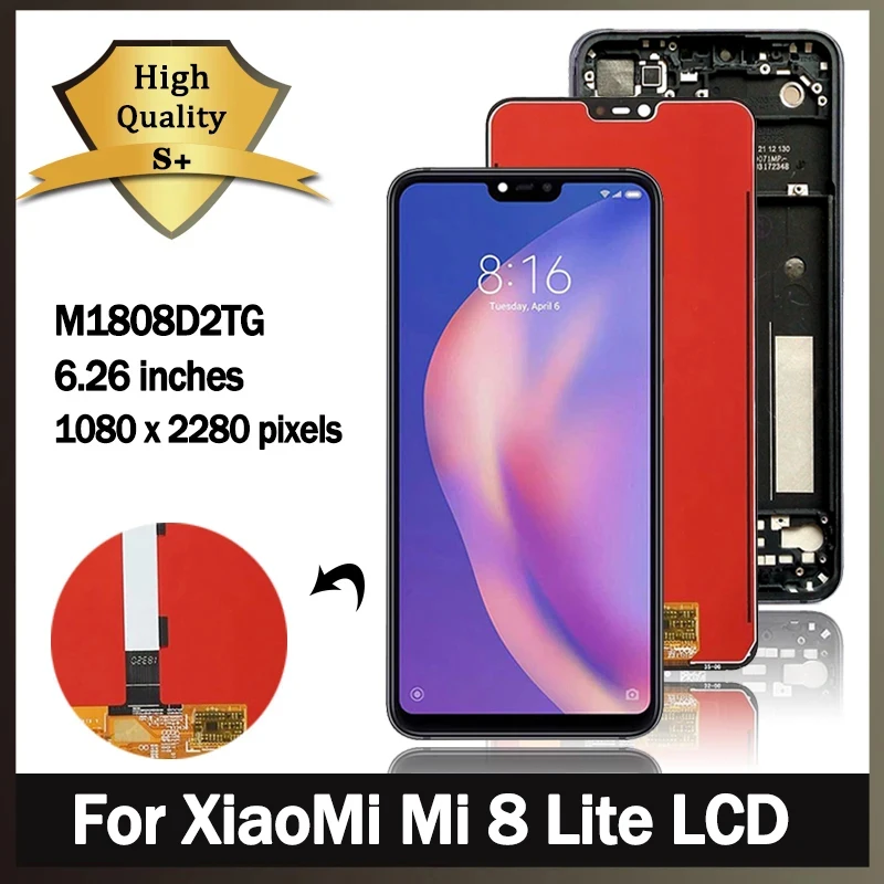 Протестированный 6,26 ''для Xiaomi Mi 8 Lite mi8 lite M1808D2TG ЖК-дисплей с цифровым преобразователем сенсорного экрана в сборе для Xiaomi Mi 8 Youth Mi 8X Дисплей
Протестированный 6,26 ''для Xiaomi Mi 8 Lite mi8 lite M1808D2TG ЖК-дисплей с цифровым преобразователем сенсорного экрана в сборе для Xiaomi Mi 8 Youth Mi 8X Дисплей