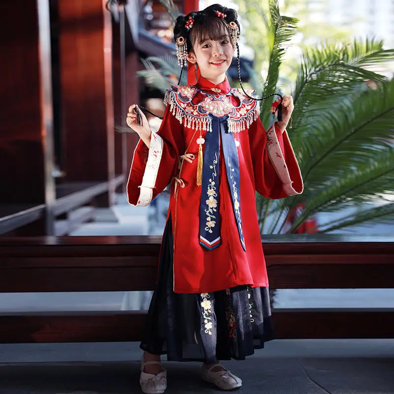 Ming Dynasty Children's Hanfu Girls' Ancient Costume Tang Spring/Autumn Chinese Style Super Fairy Cloud Shoulder Hanfu Set LH644
Ming Dynasty Children's Hanfu Girls' Ancient Costume Tang Spring/Autumn Chinese Style Super Fairy Cloud Shoulder Hanfu Set LH644