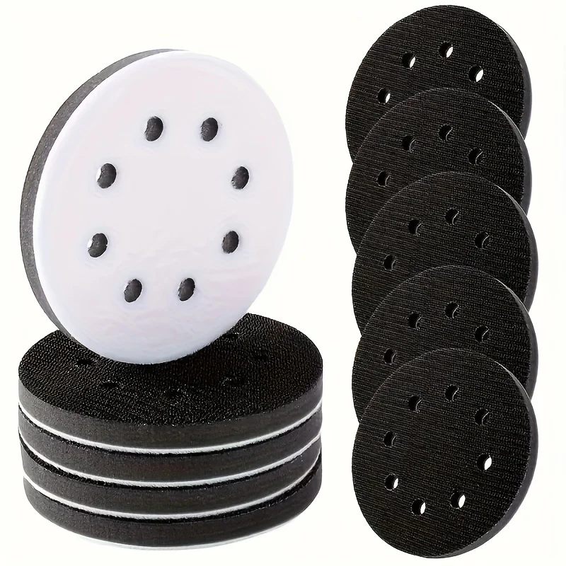 2pcs Interface Pad 5 Inch 8 Holes Hook and Loop Soft Sponge Cushion Buffer Pads for Sanding Disc 125mm Sander Pads
2pcs Interface Pad 5 Inch 8 Holes Hook and Loop Soft Sponge Cushion Buffer Pads for Sanding Disc 125mm Sander Pads
