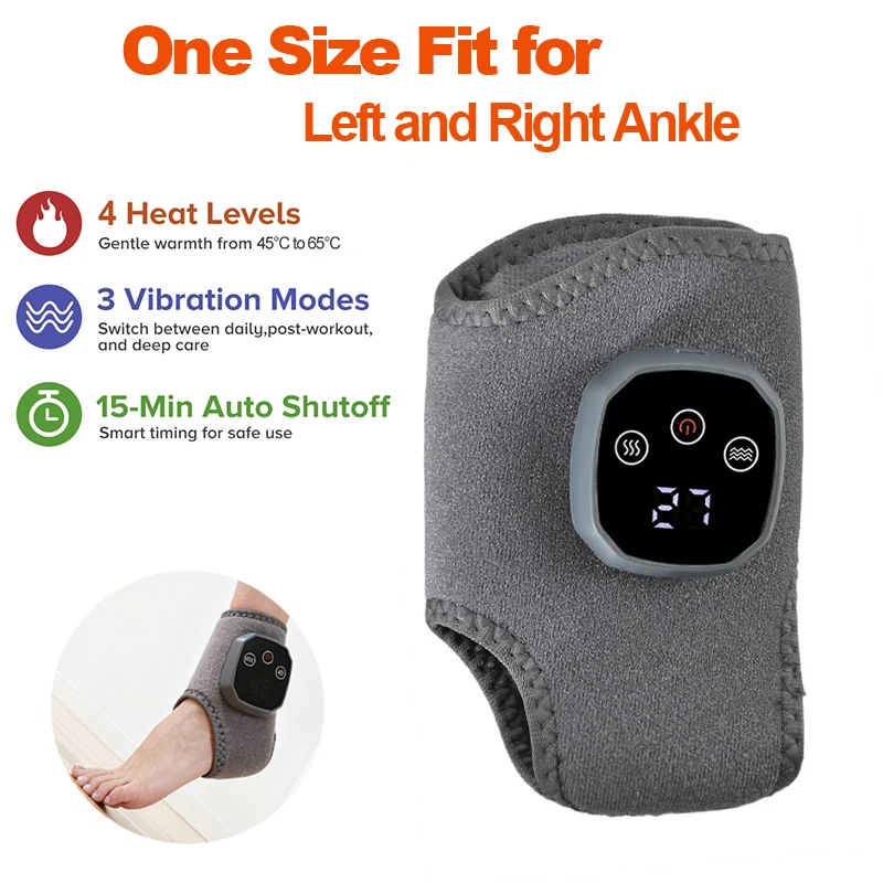 2025 Cordless Ankle Massager With Heat Ankle Foot Heating Pad Heated Brace Wrap Warmer Wrist Tenosynovitis Vibration Relaxation
2025 Cordless Ankle Massager With Heat Ankle Foot Heating Pad Heated Brace Wrap Warmer Wrist Tenosynovitis Vibration Relaxation