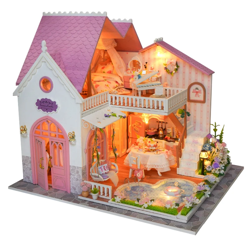 Diy Big Doll House Miniature Casa Dollhouse Furniture Light Home Handmade Assembly Miniature Toys Birthday Gifts Wooden Kits Toy
Diy Big Doll House Miniature Casa Dollhouse Furniture Light Home Handmade Assembly Miniature Toys Birthday Gifts Wooden Kits Toy