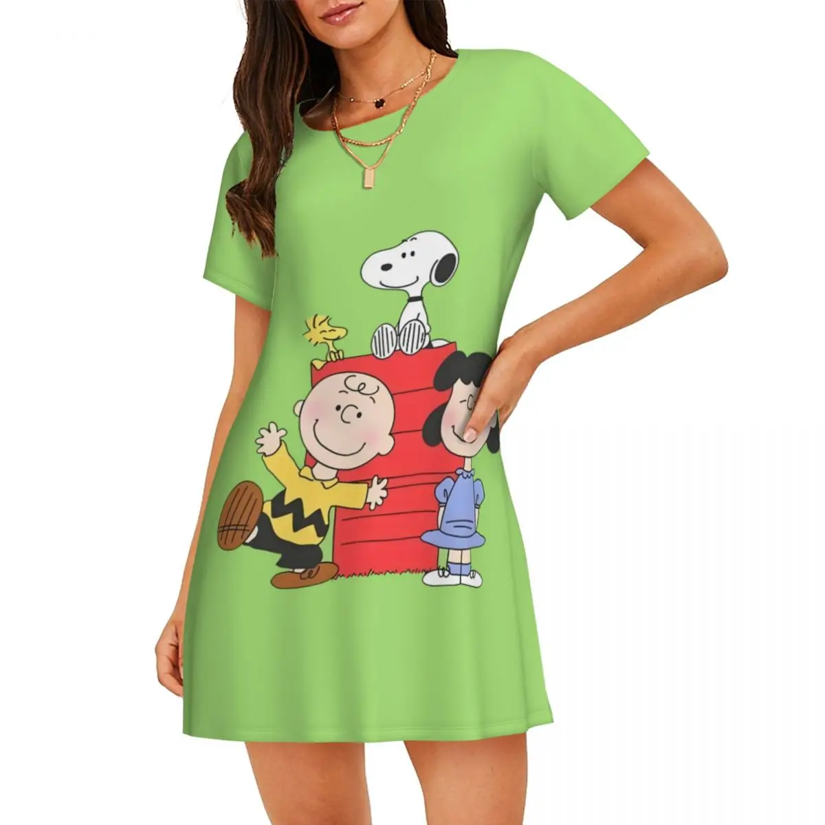 Женская ночная рубашка с коротким рукавом S-Snoopys на заказ, ночная рубашка с милым рисунком для покупок, путешествий, пижама
Женская ночная рубашка с коротким рукавом S-Snoopys на заказ, ночная рубашка с милым рисунком для покупок, путешествий, пижама