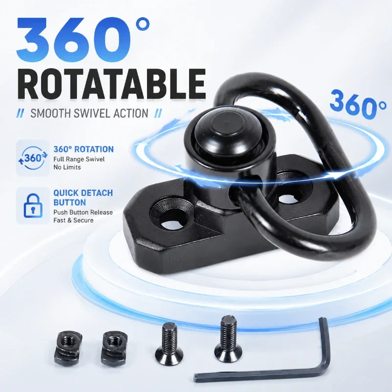 360 Degree Rotatable QD Fast Detach Sling Adapter Fit MLOK Rail Outdoor Sport Training Game Replacement Parts
360 Degree Rotatable QD Fast Detach Sling Adapter Fit MLOK Rail Outdoor Sport Training Game Replacement Parts