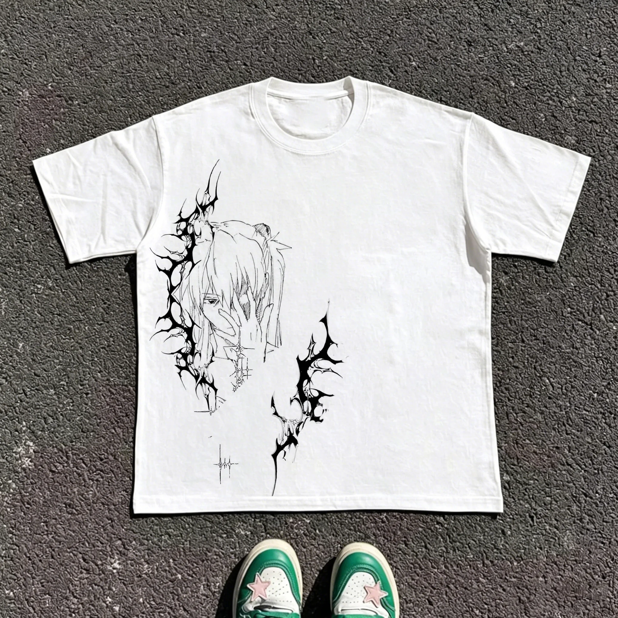 2026 Summer New Arrival: Evangelion Pattern Street Style Print Short-Sleeve T-Shirt, Y2K Style, Suitable for Both Men and Women
2026 Summer New Arrival: Evangelion Pattern Street Style Print Short-Sleeve T-Shirt, Y2K Style, Suitable for Both Men and Women