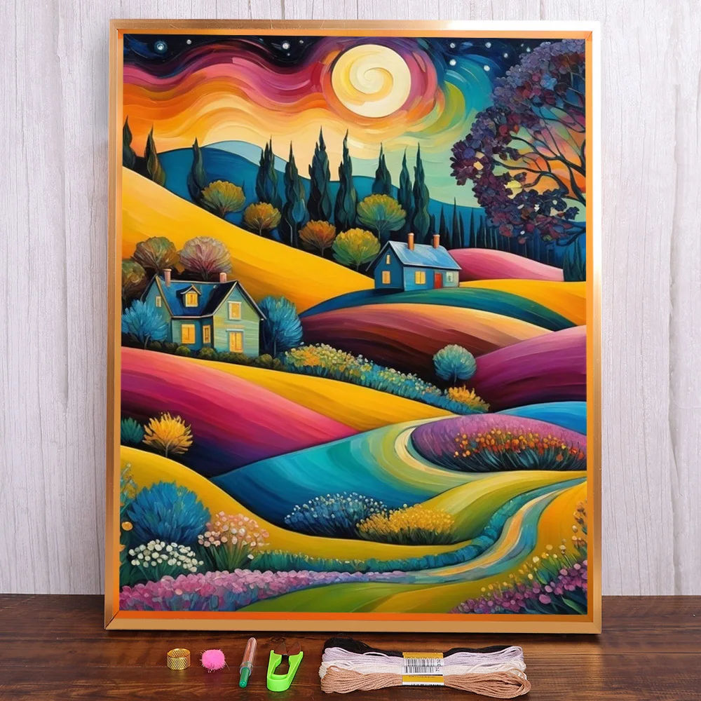 Landscape Moon Night Printed Fabric Cross Stitch Embroidery Patterns Painting Sewing Handmade Hobby Sales For Adults Counted
Landscape Moon Night Printed Fabric Cross Stitch Embroidery Patterns Painting Sewing Handmade Hobby Sales For Adults Counted
