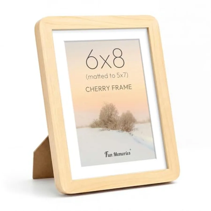 6x8 Picture Frame - Solid Maple Wood Frames with Plexiglass, Handcrafted Rounded Corner 6''x 8'' Frame Matted to 5x7, Tabletop
6x8 Picture Frame - Solid Maple Wood Frames with Plexiglass, Handcrafted Rounded Corner 6''x 8'' Frame Matted to 5x7, Tabletop