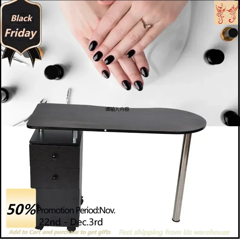 Nail Table Mobile Wooden Manicure Desk with 1 Door 2 Drawers Casters for Beauty Salon, With 2 drawers and a cabinet, Nail Table
Nail Table Mobile Wooden Manicure Desk with 1 Door 2 Drawers Casters for Beauty Salon, With 2 drawers and a cabinet, Nail Table