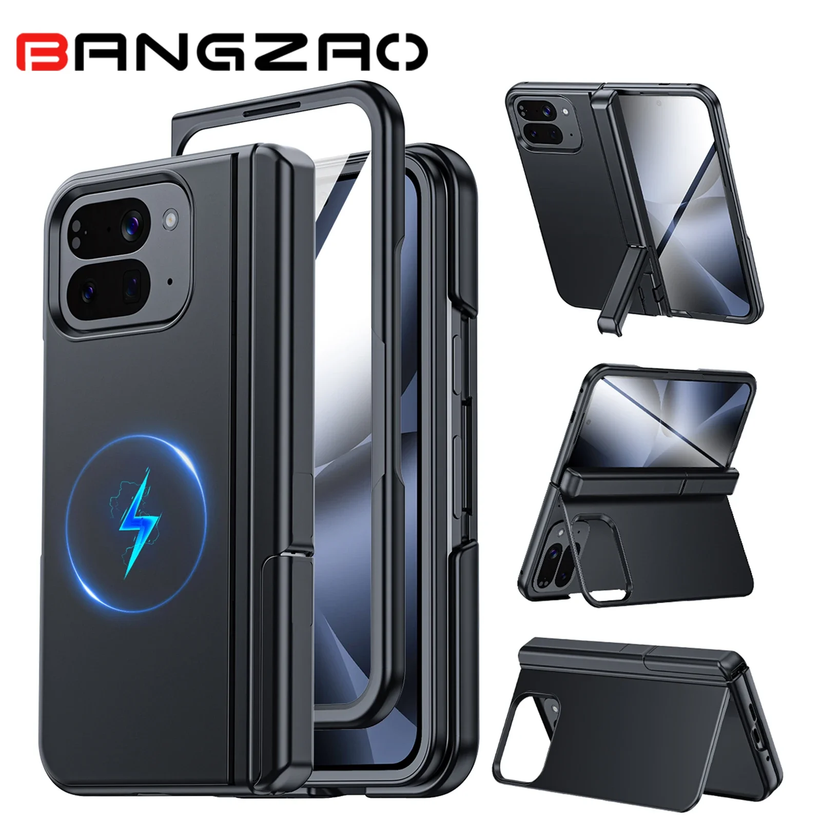 Magnetic Case for Google Pixel 10 Pro Fold with Hidden Kickstand,Built-in 9H Glass Screen Protector & Hinge Protection-Black
Magnetic Case for Google Pixel 10 Pro Fold with Hidden Kickstand,Built-in 9H Glass Screen Protector & Hinge Protection-Black