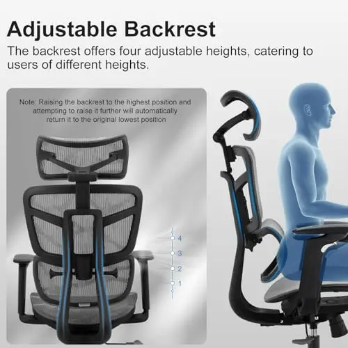High Back Mesh Office Chair With Four-Position Adjustable Backrest, Lumbar Support, Wide Seat And Tilt Function
High Back Mesh Office Chair With Four-Position Adjustable Backrest, Lumbar Support, Wide Seat And Tilt Function