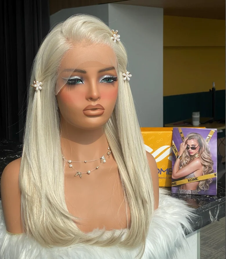 613 Blonde Long Straight Lace Front Wig Preplucked 13x4 HD High Quality Synthetic And Blend Lace Wigs Free Part For White Women
613 Blonde Long Straight Lace Front Wig Preplucked 13x4 HD High Quality Synthetic And Blend Lace Wigs Free Part For White Women