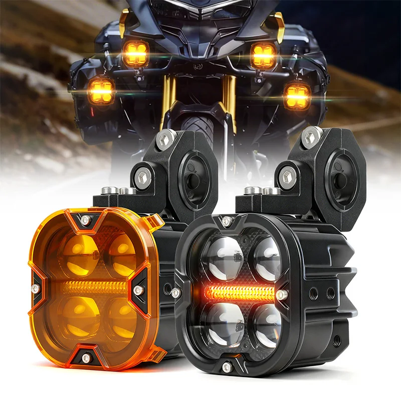 Motorcycle LED Spotlight White High Beam Amber Low Beam DRL Flashing Light Auxiliary Headlight Driving Fog Light For BMW GS
Motorcycle LED Spotlight White High Beam Amber Low Beam DRL Flashing Light Auxiliary Headlight Driving Fog Light For BMW GS