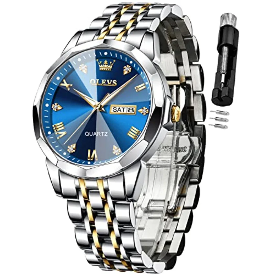 OLEVS Diamond Business Dress Analog Quartz Stainless Steel Waterproof Lumius Date Two Tone Luxury Casual Wrist
OLEVS Diamond Business Dress Analog Quartz Stainless Steel Waterproof Lumius Date Two Tone Luxury Casual Wrist