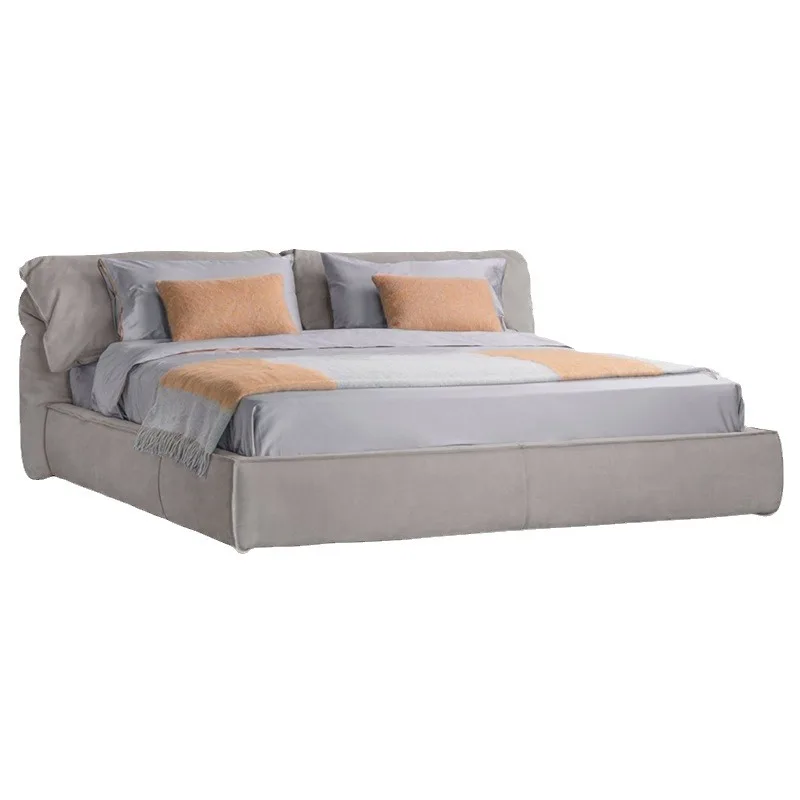 Leather matte bed master bedroom double bed Italian minimalist elephant ear 1.8 meters fabric embedded
Leather matte bed master bedroom double bed Italian minimalist elephant ear 1.8 meters fabric embedded