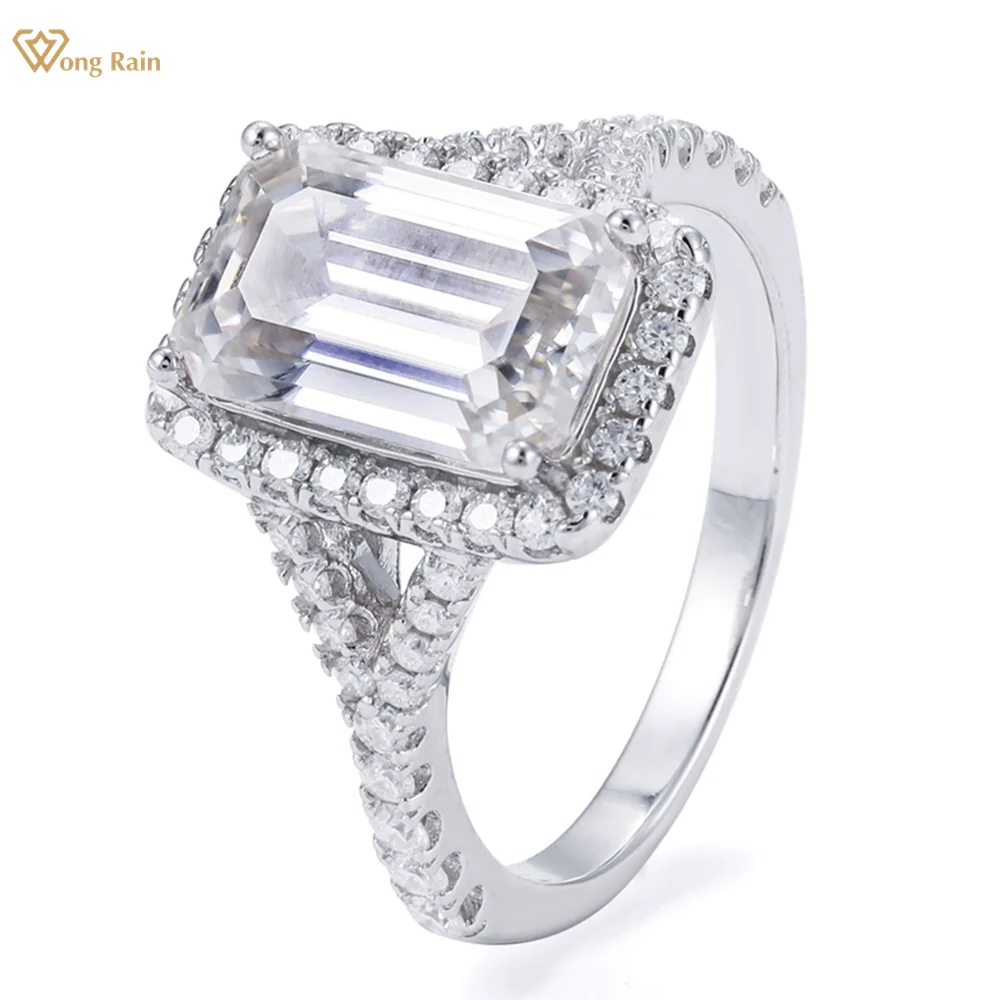 Wong Rain 925 Sterling Silver 3EX VVS1 D Color Emerald Cut 7*11 MM Real Moissanite Diamonds Gems Engagement Rings Fine Jewelry
Wong Rain 925 Sterling Silver 3EX VVS1 D Color Emerald Cut 7*11 MM Real Moissanite Diamonds Gems Engagement Rings Fine Jewelry
