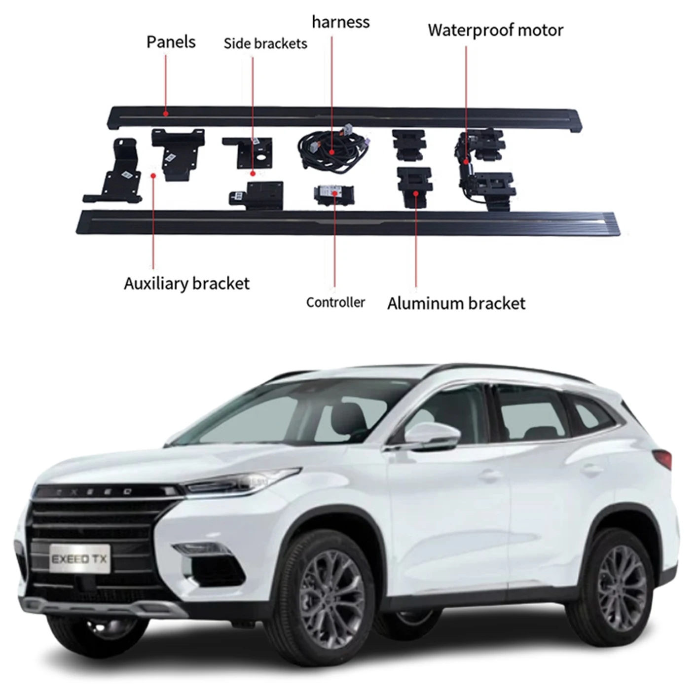 For Newest Model Electric Side Steps Automatic Foot Step Running Board Aluminum for 19-23 Chery EXEED TX/TXL
For Newest Model Electric Side Steps Automatic Foot Step Running Board Aluminum for 19-23 Chery EXEED TX/TXL