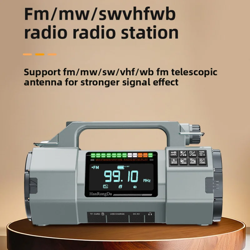 Multi Functional Emergency Hand Cranked Radio Bluetooth Speaker Solar Charging Flashlight Outdoor Disaster Prevention Full Band
Multi Functional Emergency Hand Cranked Radio Bluetooth Speaker Solar Charging Flashlight Outdoor Disaster Prevention Full Band