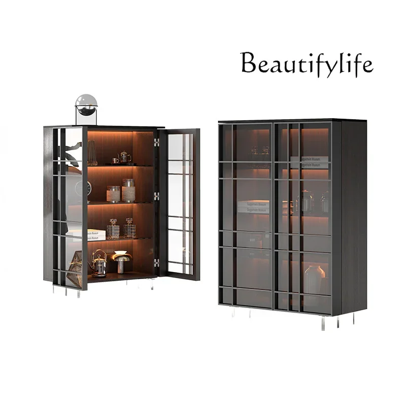 Light luxury high-end dining side wine cabinet integrated against the wall high wine storage cabinet living room locker
Light luxury high-end dining side wine cabinet integrated against the wall high wine storage cabinet living room locker