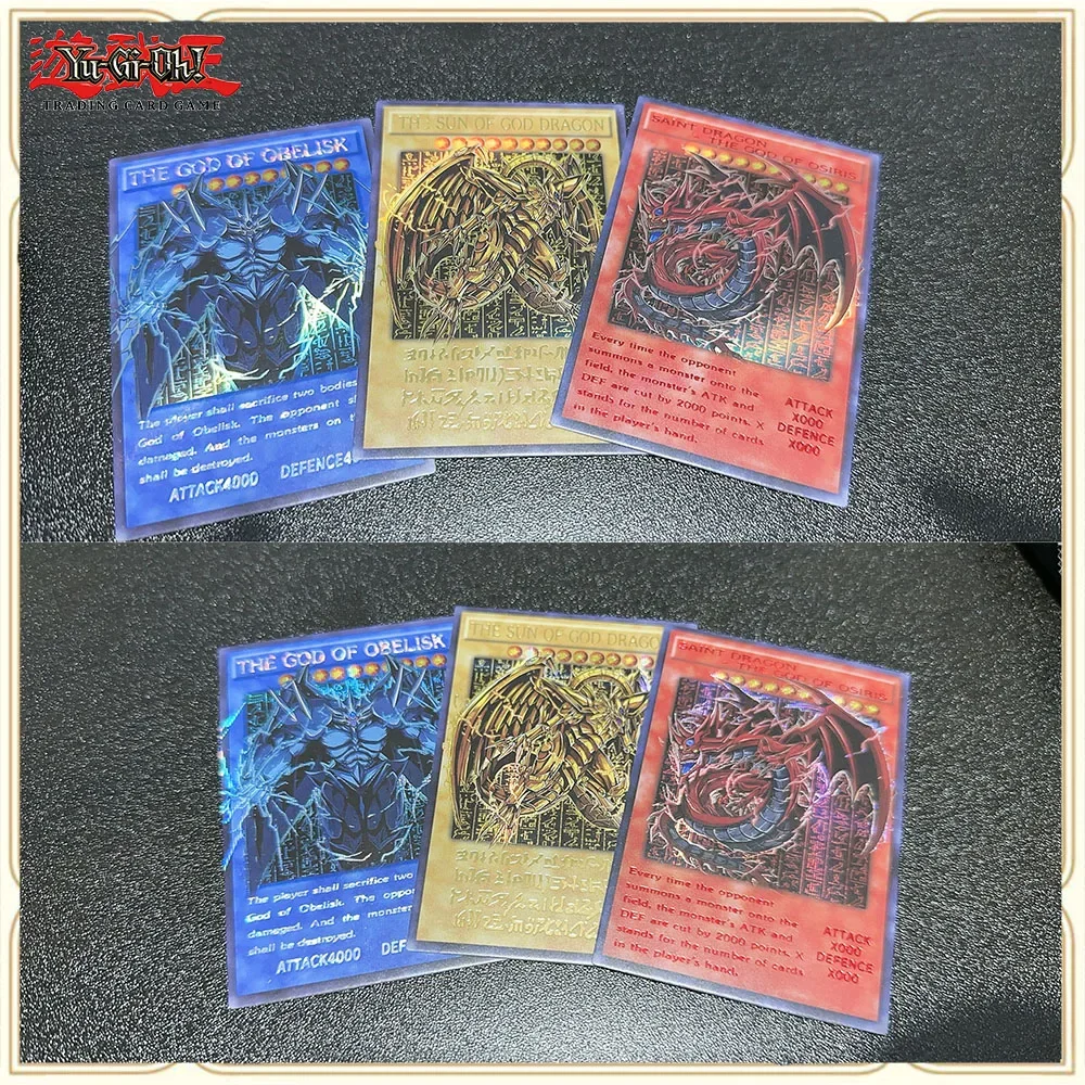 3 шт./компл. аниме Yu-Gi-Oh DIY ACG Коллекционные карты Игры для мальчиков Игрушки Рождественские подарки на день рождения Slifer Sky Dragon Obelisk Tormentor
3 шт./компл. аниме Yu-Gi-Oh DIY ACG Коллекционные карты Игры для мальчиков Игрушки Рождественские подарки на день рождения Slifer Sky Dragon Obelisk Tormentor