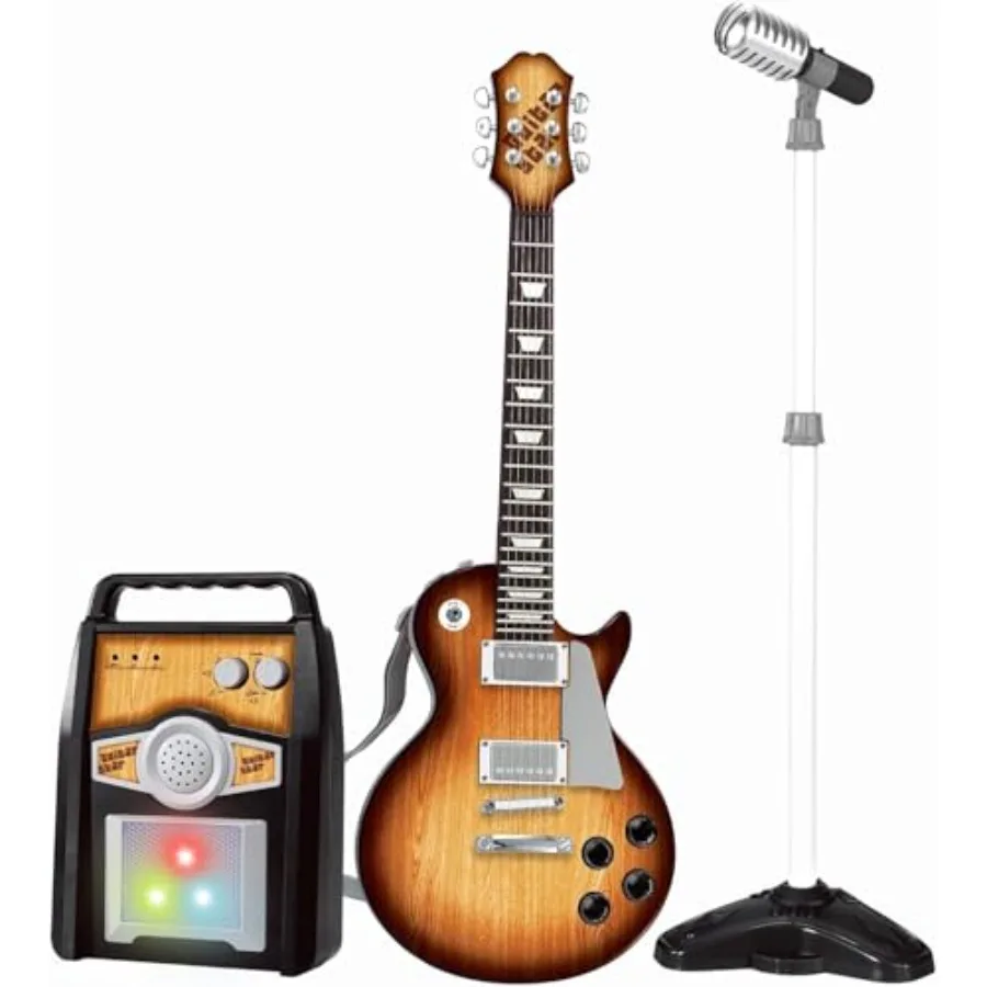 ' karaoke set: adjustable-height microphone stand with amplifier, musical guitar play set, colorful music light, for birthday g
' karaoke set: adjustable-height microphone stand with amplifier, musical guitar play set, colorful music light, for birthday g