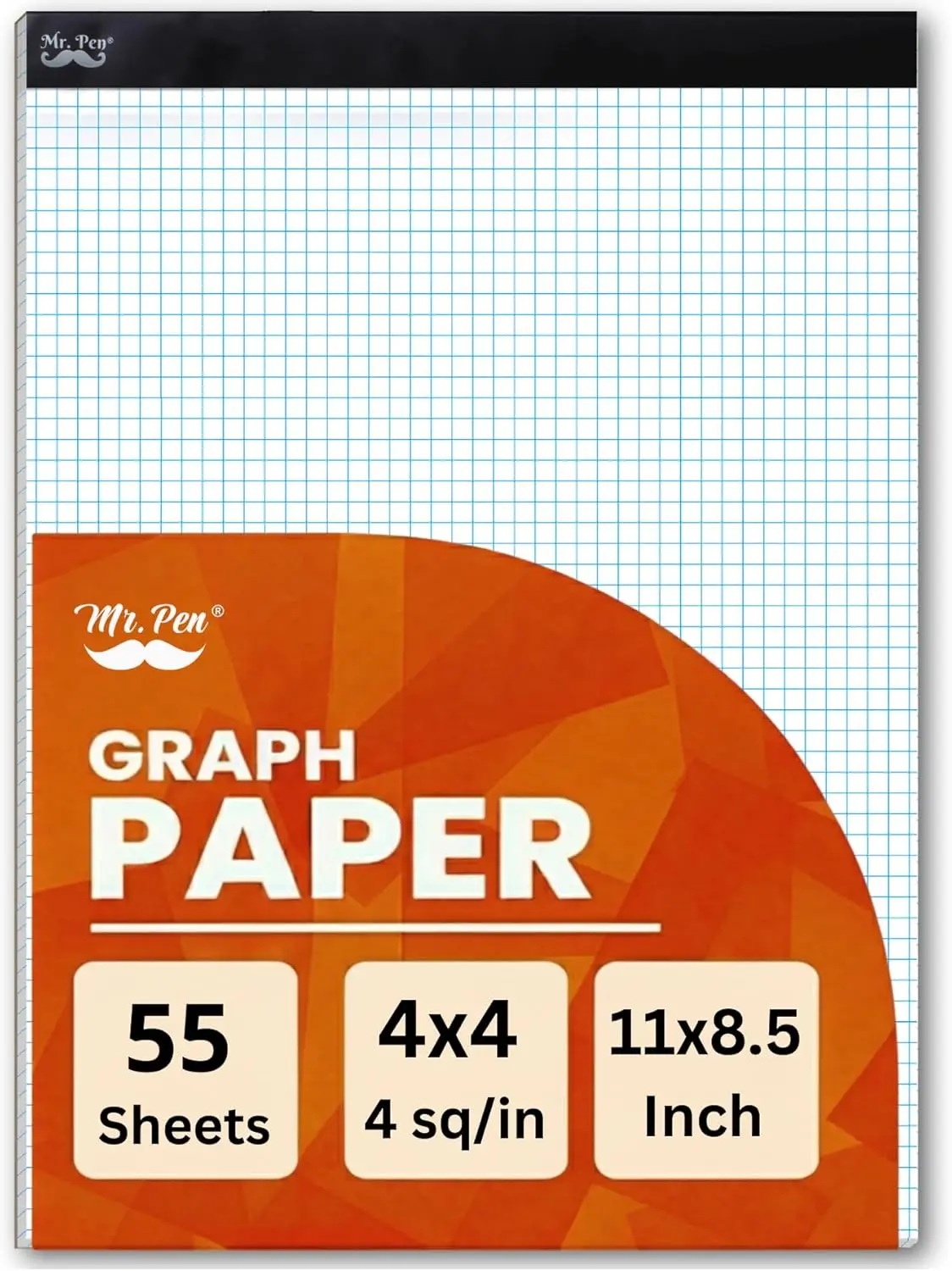 Graph Paper Pad 4x4 Quadrille 11x8.5 Inches 55 Sheets for Engineering Drawing
Graph Paper Pad 4x4 Quadrille 11x8.5 Inches 55 Sheets for Engineering Drawing
