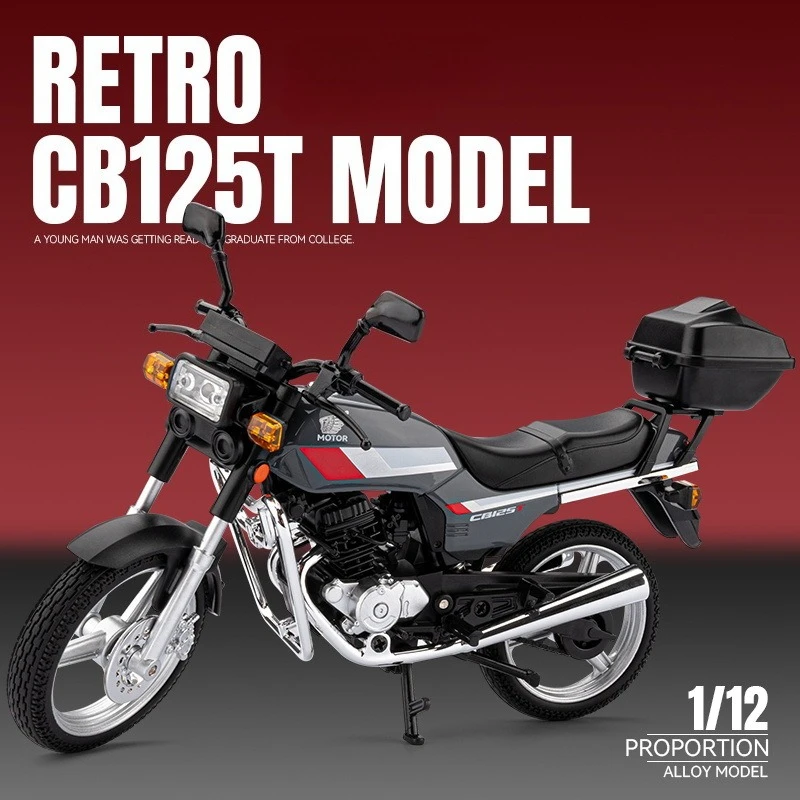 Модель мотоцикла CB125 в масштабе 1:12 с звуком и светом, литая под давлением, коллекционная миниатюра, декор для дома
Модель мотоцикла CB125 в масштабе 1:12 с звуком и светом, литая под давлением, коллекционная миниатюра, декор для дома