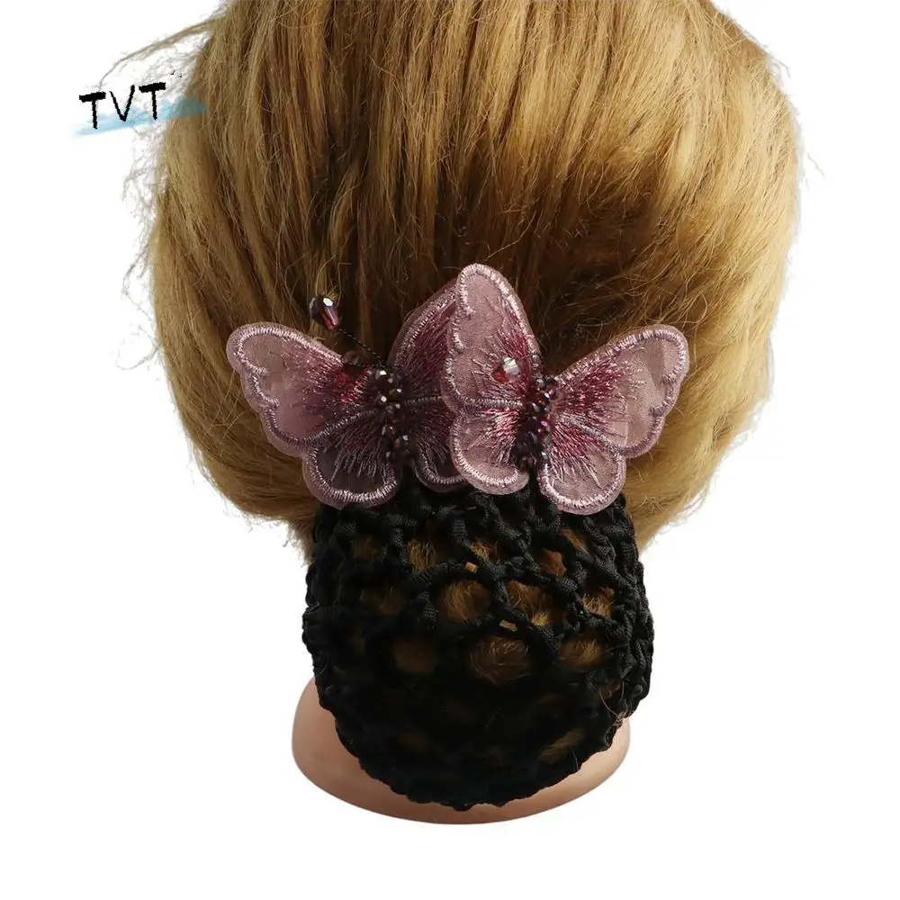 Elegant Nurse Airline Stewardess Crystal Butterfly Women Spring Clips Ponytail Clip Korean Bun Snood Hairgrips Cover Net
Elegant Nurse Airline Stewardess Crystal Butterfly Women Spring Clips Ponytail Clip Korean Bun Snood Hairgrips Cover Net