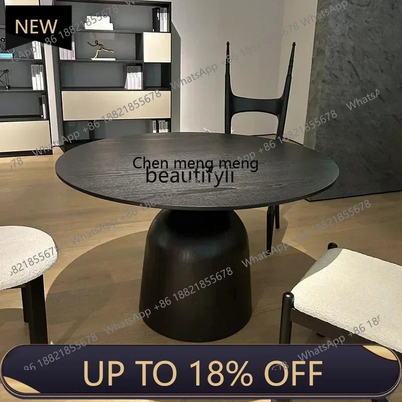 P178 lMedieval wabi-sabi wind round solid wood dining table French ash wood solid wood home dining table designer
P178 lMedieval wabi-sabi wind round solid wood dining table French ash wood solid wood home dining table designer