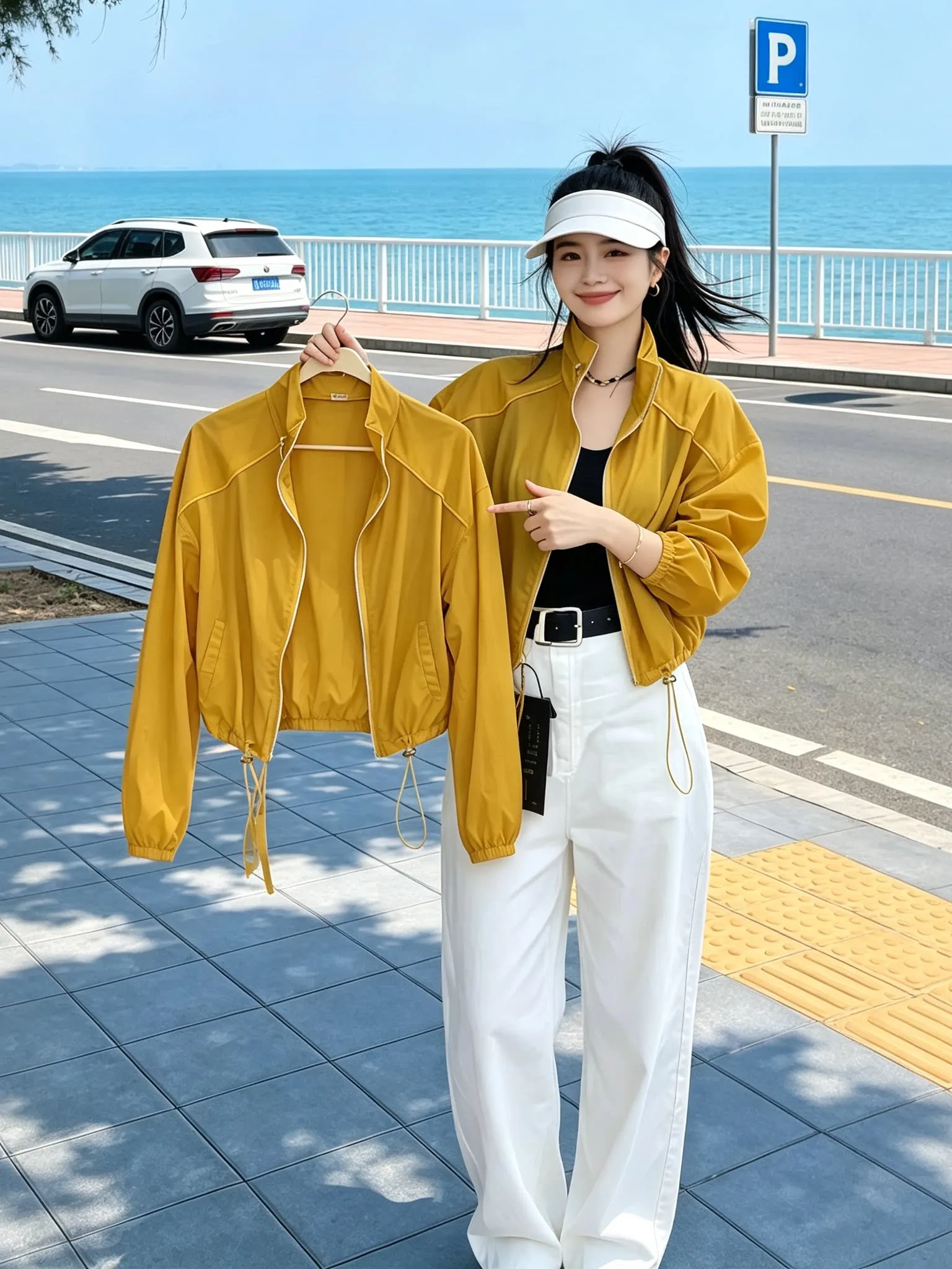 Women's Summer Fashionable Zipper Stand Collar UV Protection Coat Korean Style Versatile Top Short Outerwear Commute Style Lo...
Women's Summer Fashionable Zipper Stand Collar UV Protection Coat Korean Style Versatile Top Short Outerwear Commute Style Lo...