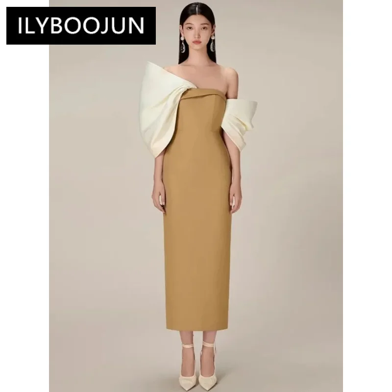 ILYBOOJUN Women Fashion Evening Dress Strapless Patchwork Contrast Color Bow Backless Elegant Party Dresses Summer 2024 New
ILYBOOJUN Women Fashion Evening Dress Strapless Patchwork Contrast Color Bow Backless Elegant Party Dresses Summer 2024 New