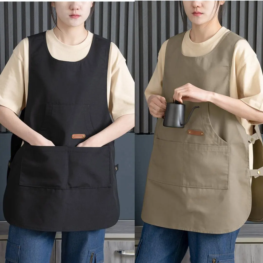 Round Neck Workwear Vest Apron Fashionable and Casual Coffee Shop Barberr Work Clothes Multiple Pockets for Storage Apron
Round Neck Workwear Vest Apron Fashionable and Casual Coffee Shop Barberr Work Clothes Multiple Pockets for Storage Apron
