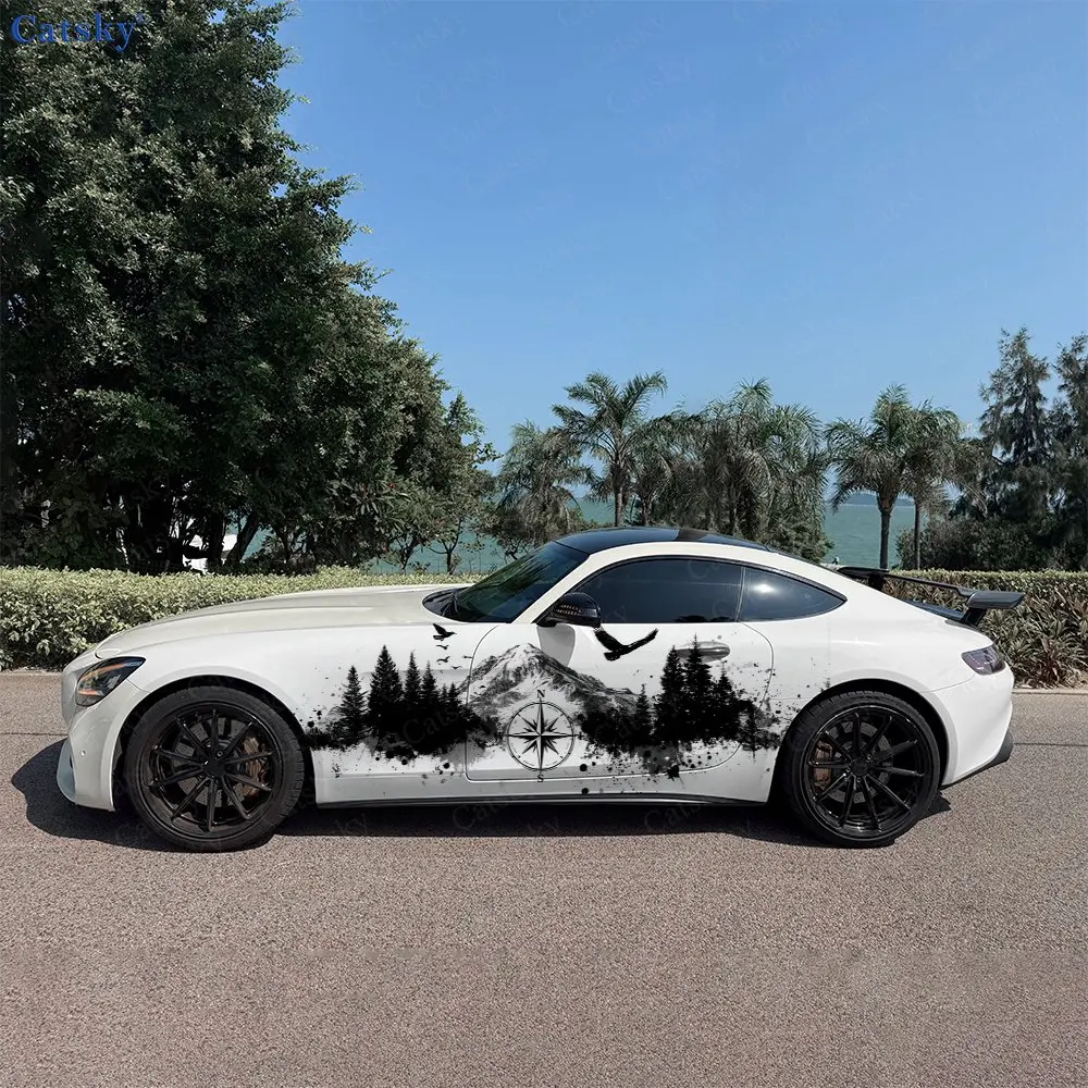 2pcs Compass And Mountains Splash Decal, Durable, Fade-Resistant, Enhance Vehicle Aesthetic With Bold Design Car Vinyl Wrap
2pcs Compass And Mountains Splash Decal, Durable, Fade-Resistant, Enhance Vehicle Aesthetic With Bold Design Car Vinyl Wrap